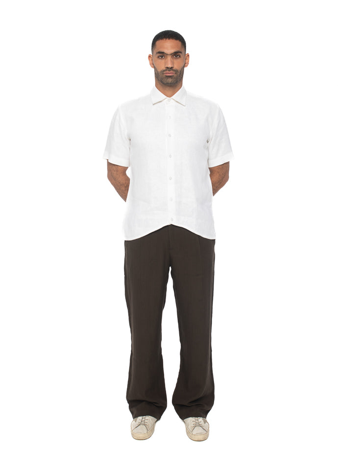 Curved Camp Collar Shirt