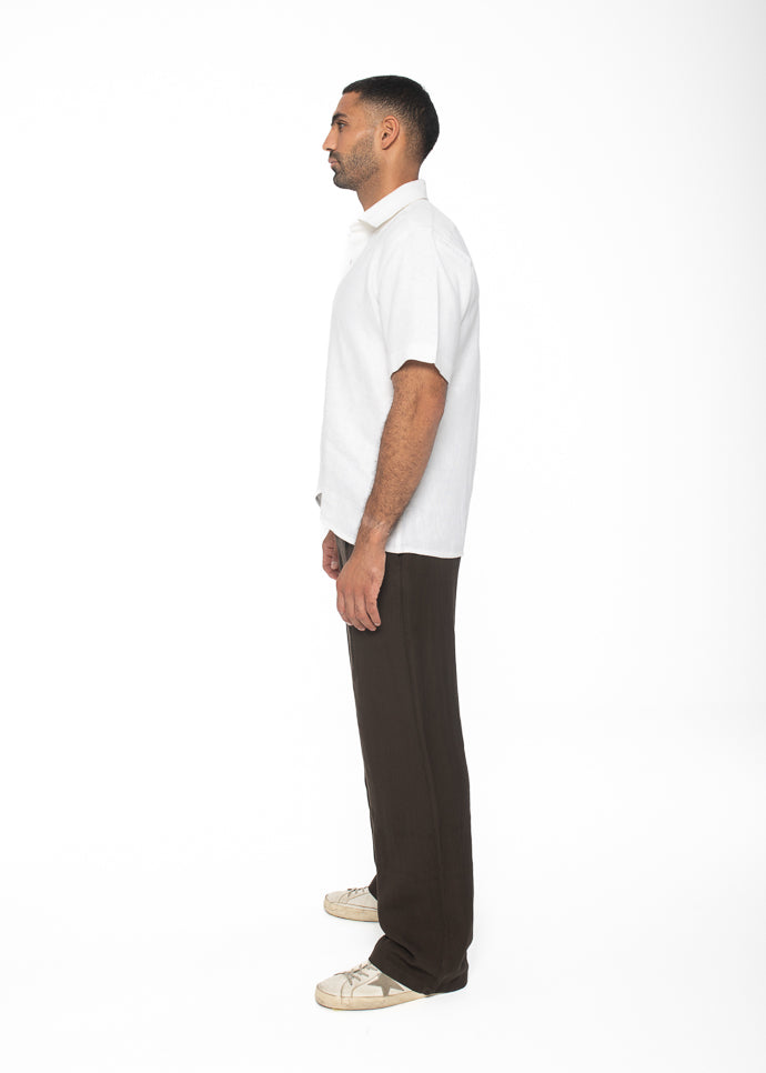 Curved Camp Collar Shirt