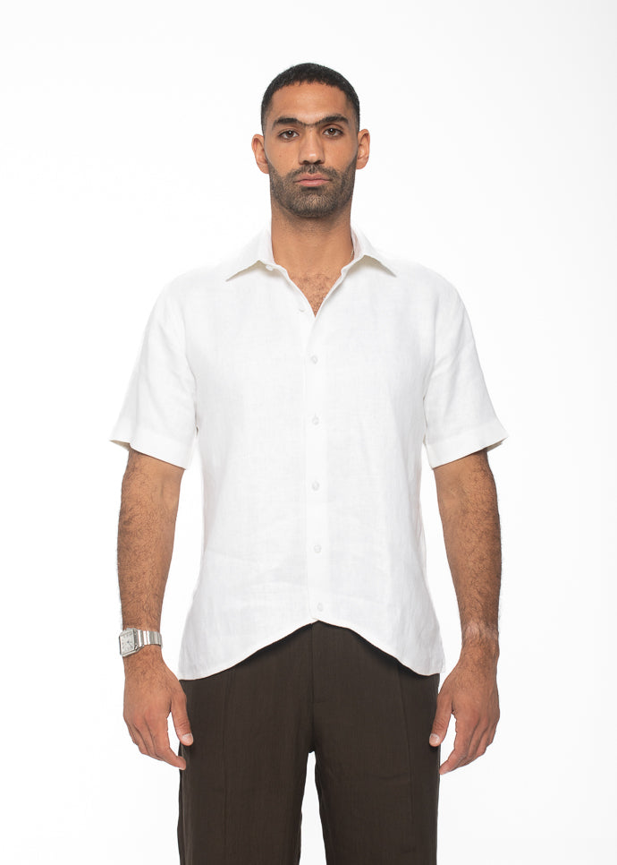 Curved Camp Collar Shirt