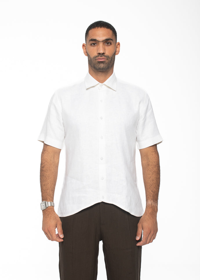 Curved Camp Collar Shirt
