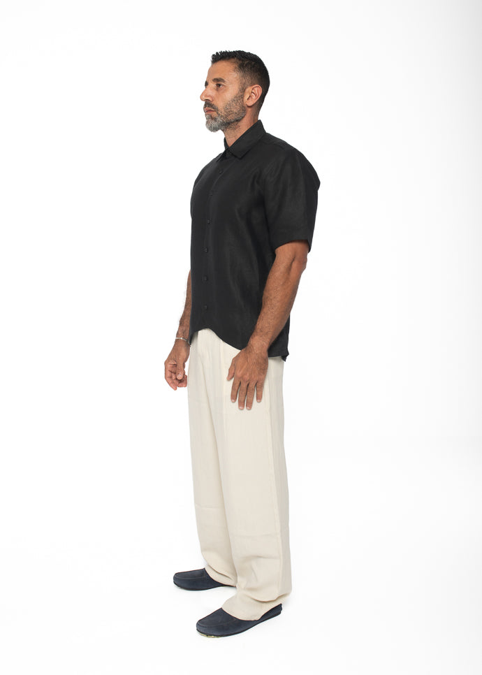 Curved Camp Collar Shirt