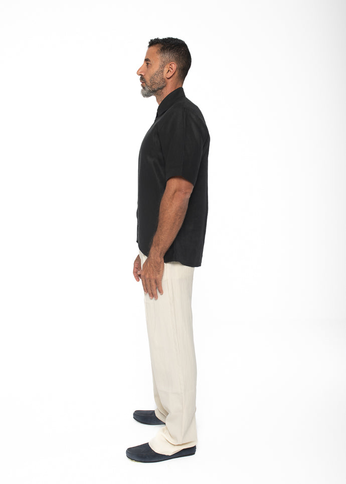 Curved Camp Collar Shirt