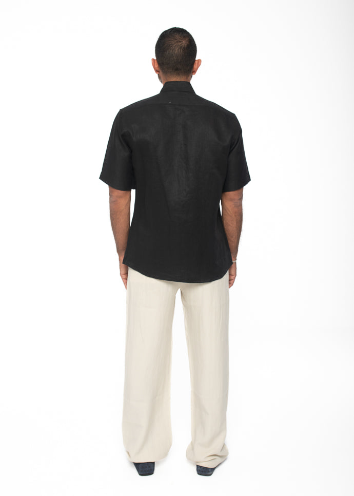 Curved Camp Collar Shirt