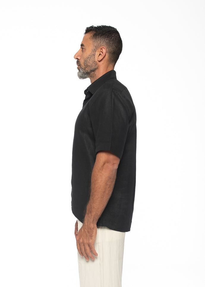Curved Camp Collar Shirt