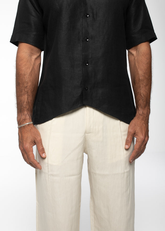 Curved Camp Collar Shirt